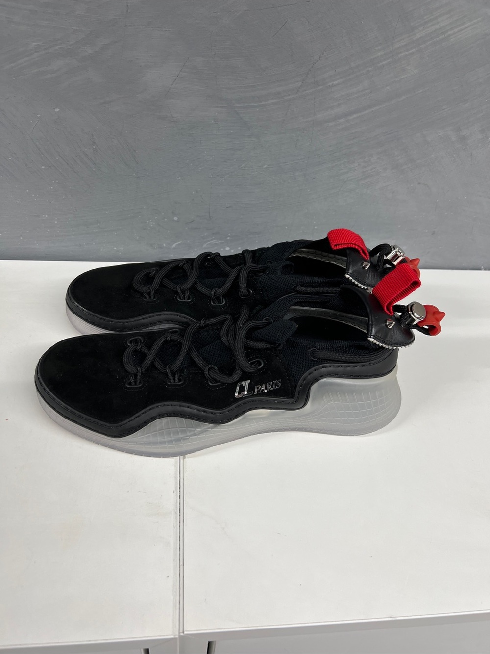 Christian Louboutin Black Red Bottom Sneakers